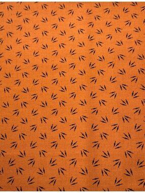 Faye Burgos 1/2 yard Cotton Fabric Orange w/Black Prints Marcus Fabrics Design